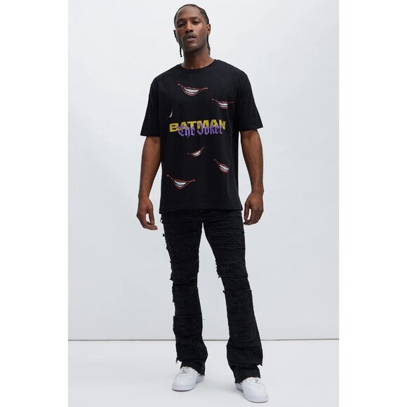 Batman The Joker Short Sleeve Tee T-Shirt Movie Black Men's - Picture 2 of 4